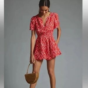 NWT Anthropologie The Somerset Romper: Linen Edition